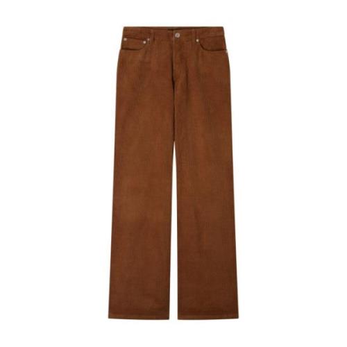 A.p.c. Hög Midja Raka Ben 70s Jeans Brown, Dam