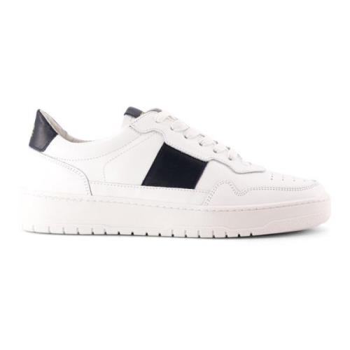 National Standard Handgjorda Navy Band Sneakers White, Herr