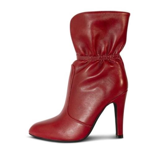 Jeffrey Campbell Elegant Läder- och Tyghälskor Red, Dam