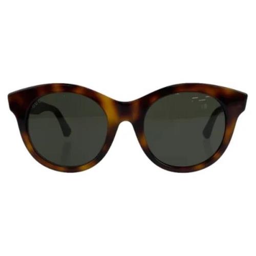 Gucci Vintage Pre-owned Plast solglasgon Brown, Dam