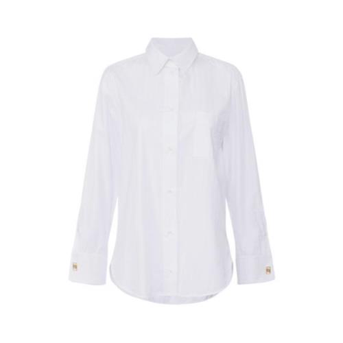 Elisabetta Franchi Vit Skjorta Elegant Stil White, Dam