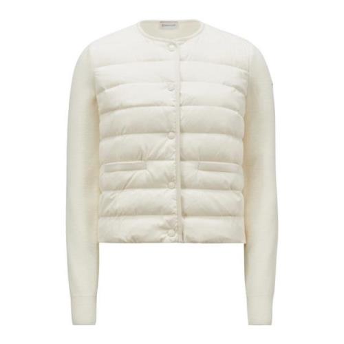 Moncler Stilfull Stickad Cardigan för Kvinnor Beige, Dam