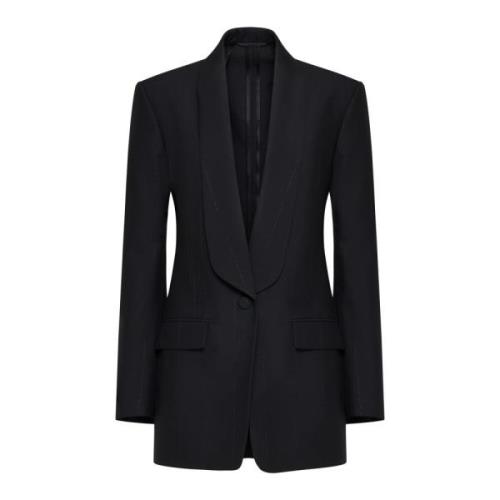 Givenchy Svart Lång Skräddarsydd Blazer Ränder Black, Dam