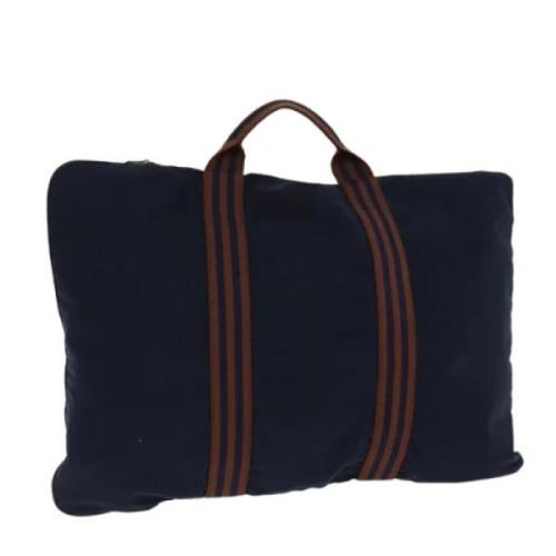 Hermès Vintage Pre-owned Canvas handvskor Blue, Dam