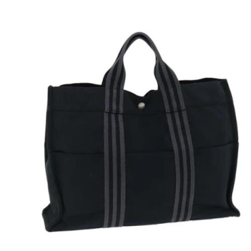 Hermès Vintage Pre-owned Canvas handvskor Black, Dam