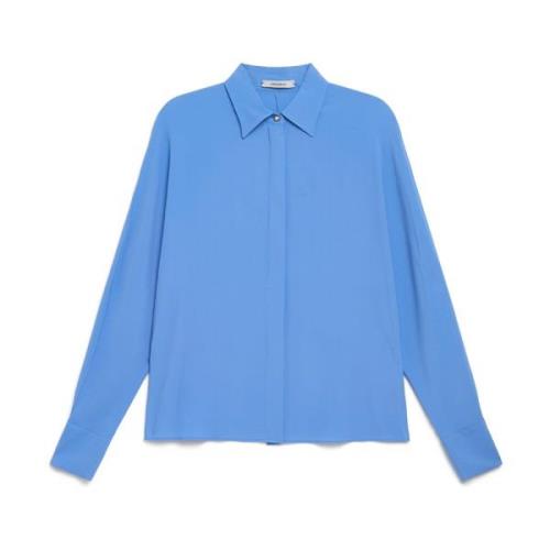 Maliparmi Flytande Crepe Skjorta Blue, Dam