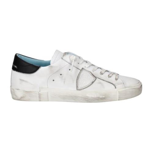 Philippe Model Vit Svart Läder Sneakers White, Herr