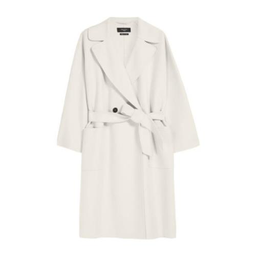 Max Mara Weekend Belted Coats White, Dam