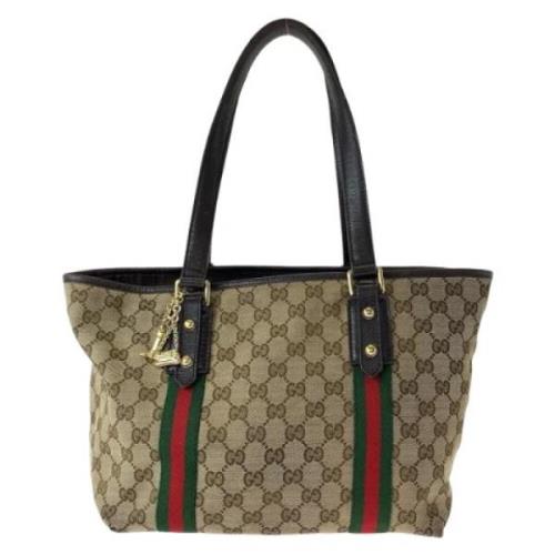 Gucci Vintage Pre-owned Canvas totevskor Brown, Dam