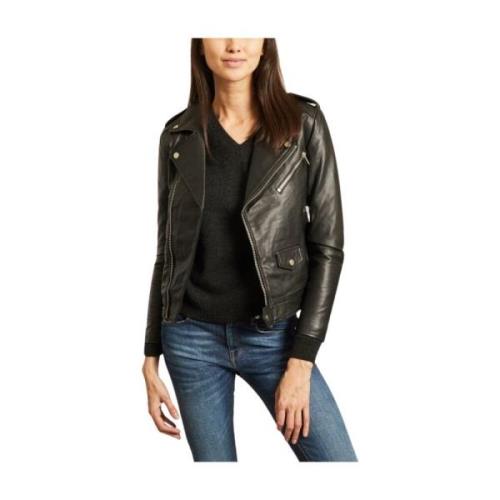 Deadwood Leather Jackets Black, Dam