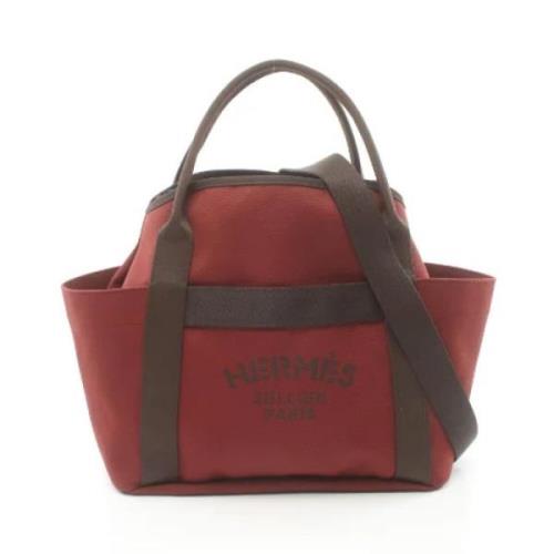 Hermès Vintage Pre-owned Canvas handvskor Red, Dam