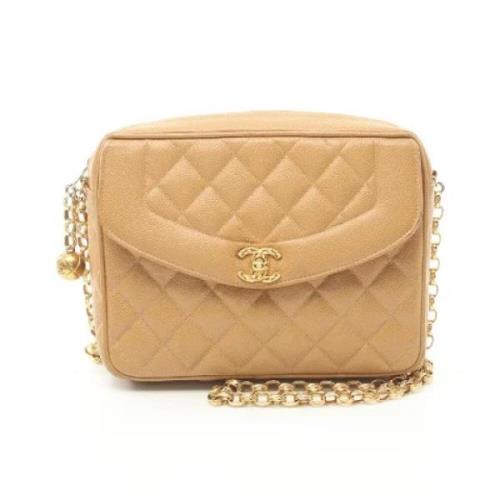 Chanel Vintage Pre-owned Laeder chanel-vskor Beige, Dam