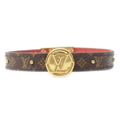 Louis Vuitton Vintage Pre-owned Tyg armband Brown, Dam