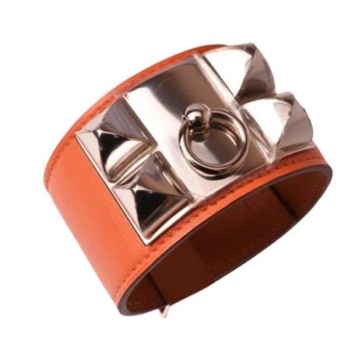 Hermès Vintage Pre-owned Laeder armband Orange, Dam