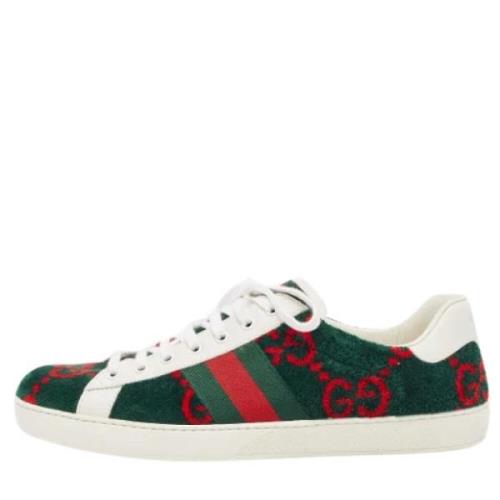 Gucci Vintage Pre-owned Tyg sneakers Green, Herr