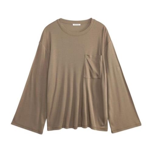 By Malene Birger Elegant Långärmad Blus Beige, Dam