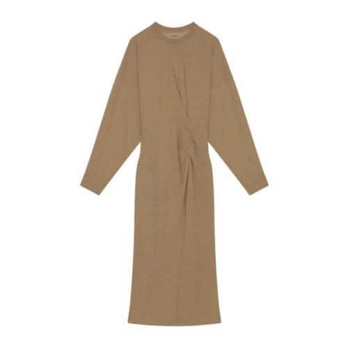 Isabel Marant Étoile Elegant Svart Klänning för Kvinnor Beige, Dam