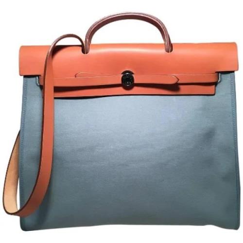 Hermès Vintage Pre-owned Canvas totevskor Blue, Dam