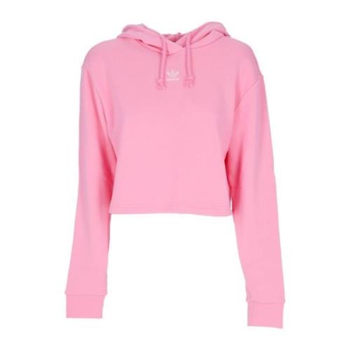 Adidas Glow Pink Crop Hoodie Essentials Pink, Dam