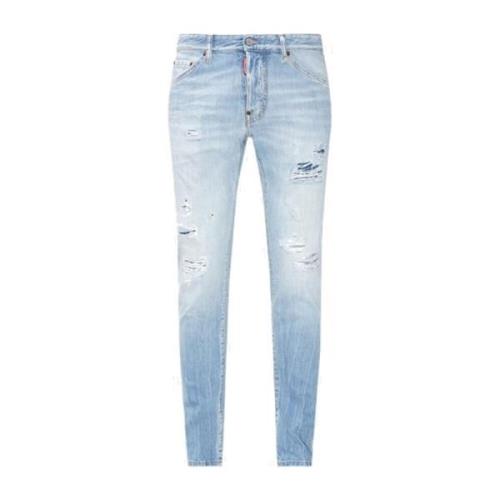 Dsquared2 Blå Jeans Ss22 Bomullssammansättning Blue, Herr