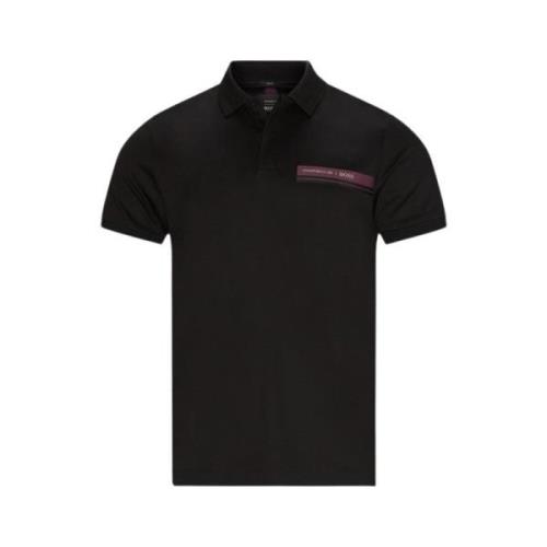 Hugo Boss Slim Fit Bomullspolo - Porsche Black, Herr