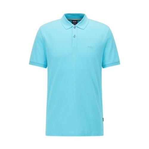 Hugo Boss Ekologisk Bomull Blå Polo Skjorta Blue, Herr