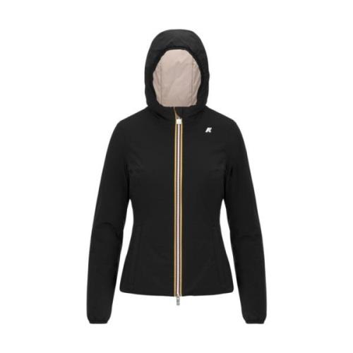 K-Way Stiligt Svart Beige Jacka Black, Dam