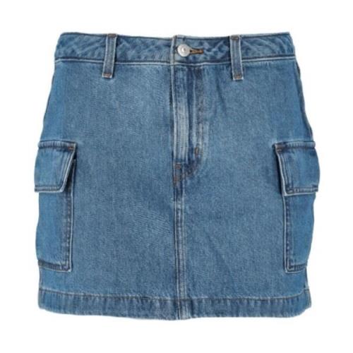 Levi's Mini Cargo Kjol i Renge Stil Blue, Dam