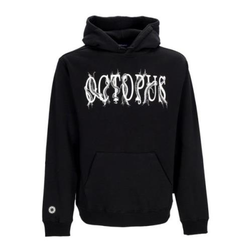 Octopus Tentacles Logo Svart Hoodie Black, Herr