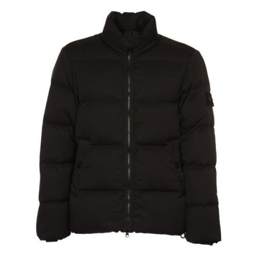 Stone Island Svarta Ståkrage Jackor Black, Herr