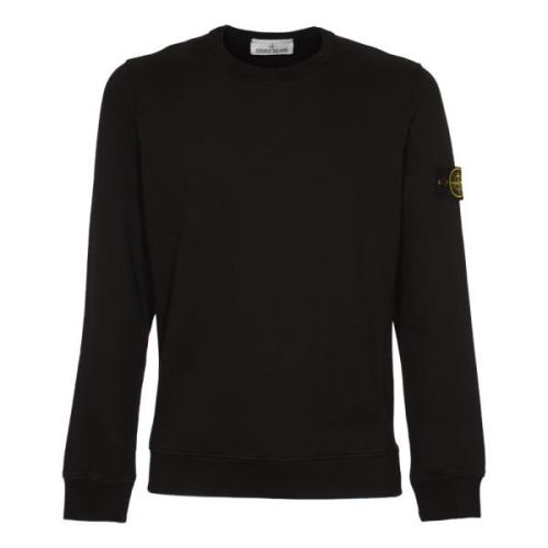 Stone Island Svarta Tröjor för Män Black, Herr