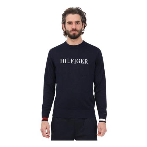 Tommy Hilfiger Blåa Sweaters Blue, Herr