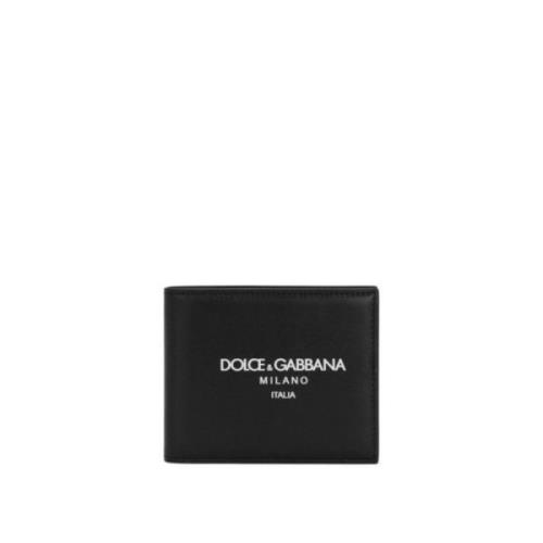 Dolce & Gabbana Läder Bifold Plånbok Black, Herr