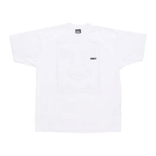 Obey Djärv Ikon Tung T-shirt Vit White, Herr