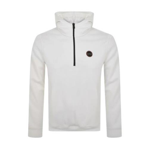 Napapijri Badge Dragkedja Sweatshirt White, Herr