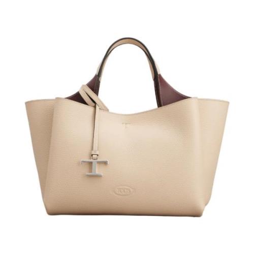 Tod's Vit Läder Väska med Ikoniska Detaljer White, Dam