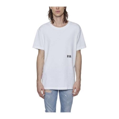 RTA Bomullstryckt T-shirt White, Herr