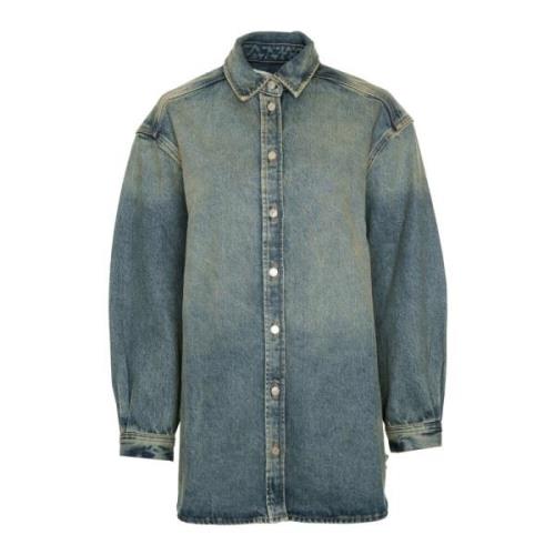 Samsøe Samsøe Denim Overshirt Salea Blue, Dam