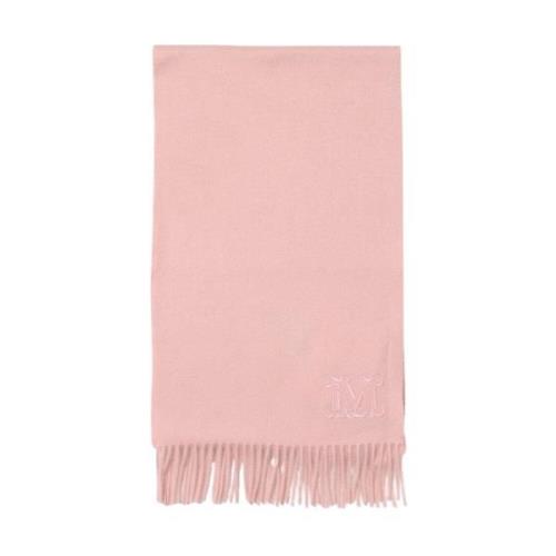 Max Mara Broderad Logoscarf Pink, Dam