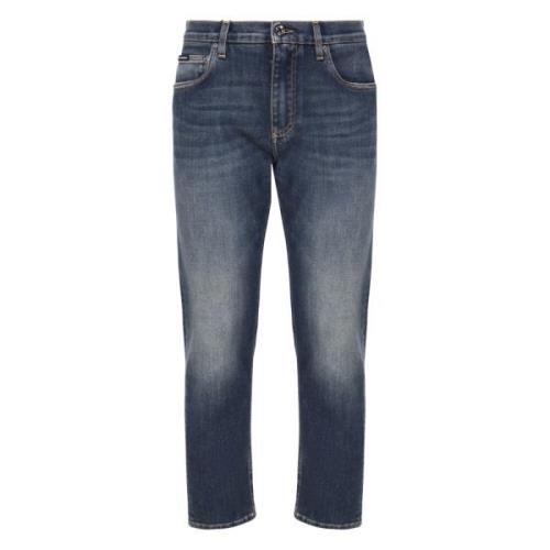 Dolce & Gabbana Italienska Denim Jeans Rak Passform Blue, Herr