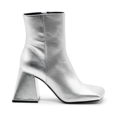 Vic Matié Silver Minimalistisk Boot Ming Gray, Dam