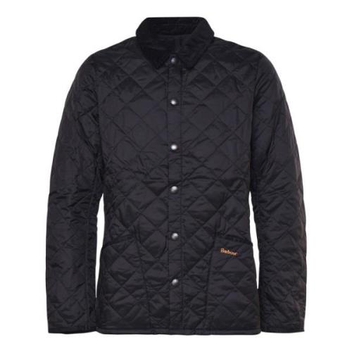 Barbour Quiltad Svart Jacka med Knappstängning Black, Herr