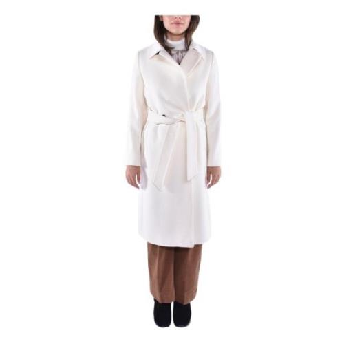 Max Mara Studio Dubbelknäppt ullrock White, Dam