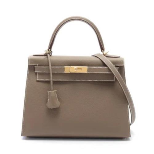 Hermès Vintage Pre-owned Canvas handvskor Brown, Dam