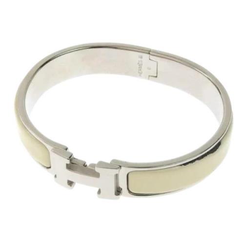 Hermès Vintage Pre-owned Tyg armband White, Dam