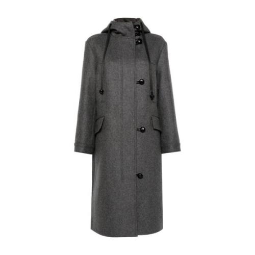 Semicouture Grå Vincent Coat Elegant Vintermode Gray, Dam