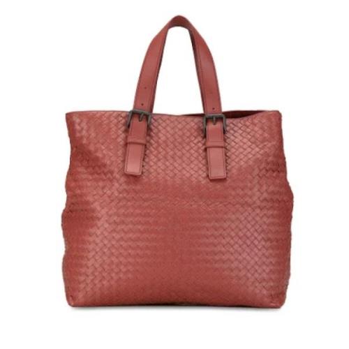 Bottega Veneta Vintage Pre-owned Laeder totevskor Red, Dam