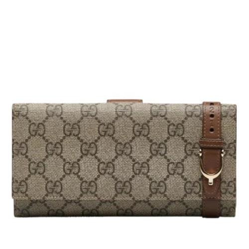 Gucci Vintage Pre-owned Canvas plnbcker Beige, Dam