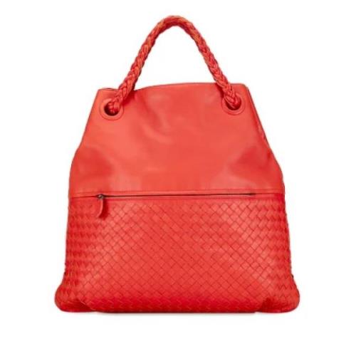 Bottega Veneta Vintage Pre-owned Laeder totevskor Orange, Dam