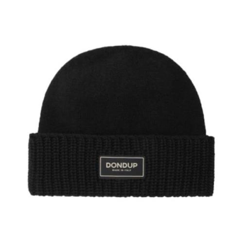 Dondup Svart Beanie Mössa Stiliga Män Black, Herr